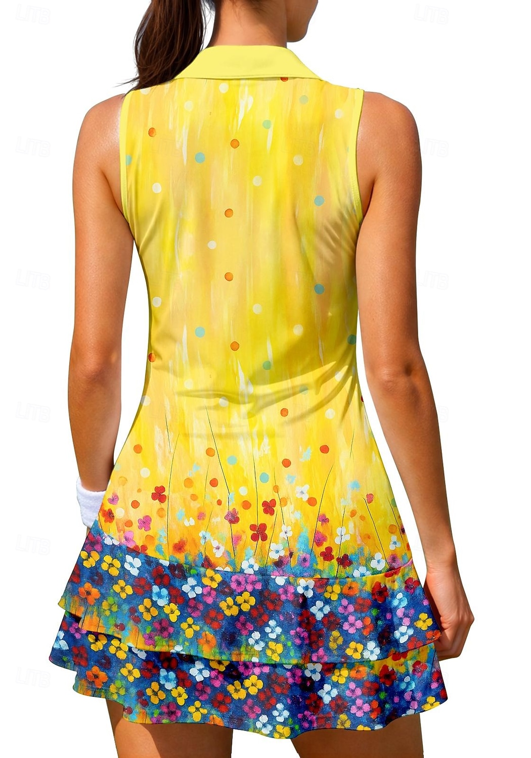 Pentru femei Geometric Floral Rochie sport Rochie polo de tenis Fără manșon Fermoar Quarter Zip Elastic Κατά του ιδρώτα Respirabil Volei Tenis Golf Guler Răsfrânt Pantaloni scurți Rochii Galben 2026 - $28.99 –P2