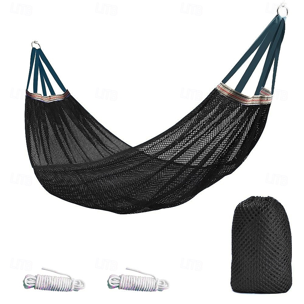 Hangmat voor buiten met ijsnet en gebogen stang, anti-kantelontwerp voor veilige en comfortabele ontspanning, perfect voor kamperen, reizen, loungen in de achtertuin en buitenavonturen, duurzaam en 2026 - $17.99 –P4