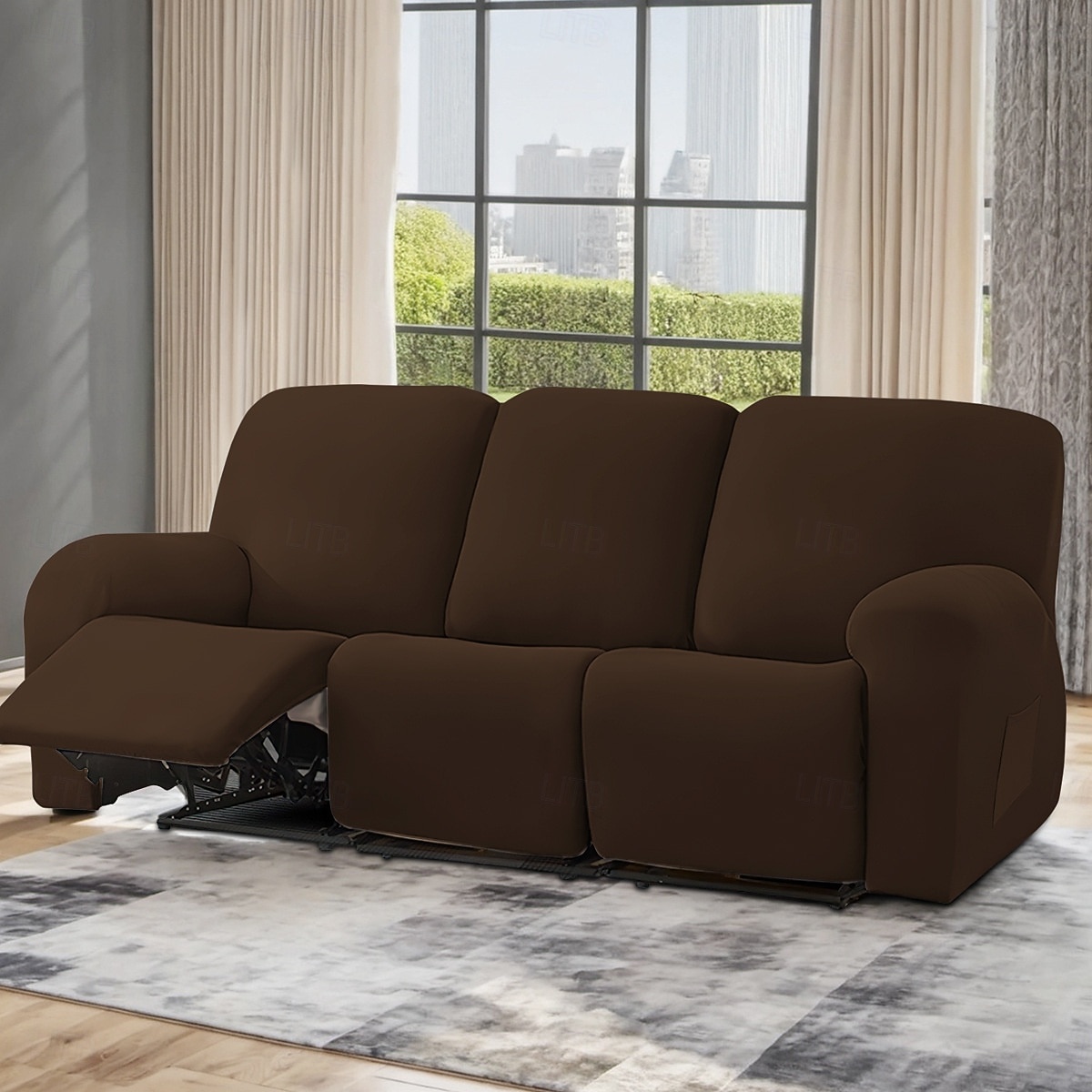 Voděodolný potah na pohovku, strečový potah na polohovací pohovku z mléčného hedvábí, plné krytí, protiskluzový elastický potah, univerzální potah na masážní křeslo 2026 - $30.99 –P11