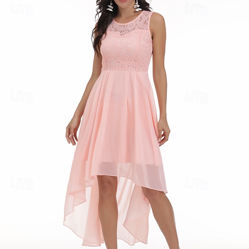 Dame Lang kjole Maxikjole Chiffonkjoler Blonde kjole Uformell kjole Elegant Mote Moderne utendørs Feriereise Ut på byen Normal عادي Ermeløs V-hals Blå Rosa Navyblå Sommer Vår 2026 - $37.99 –P18