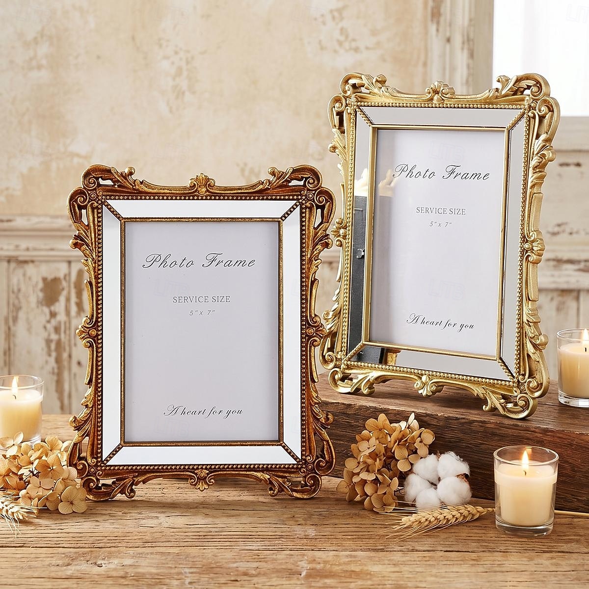 1PC, Featuring Rococo Baroque Three-dimensional Relief Carving Technique. This Decorative Photo Frame for Home And Wedding Wse Is Suitable for Both Tabletop Display And wall Hanging 2026 - $23.99 –P5