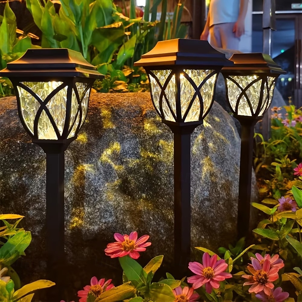 Confezione da 6 luci solari impermeabili da esterno con paletto, illuminazione decorativa a LED per giardino, cortile, prato, vialetto e aiuole: perfette per matrimoni, festività, feste, eventi del 2026 a $23.99 –P4