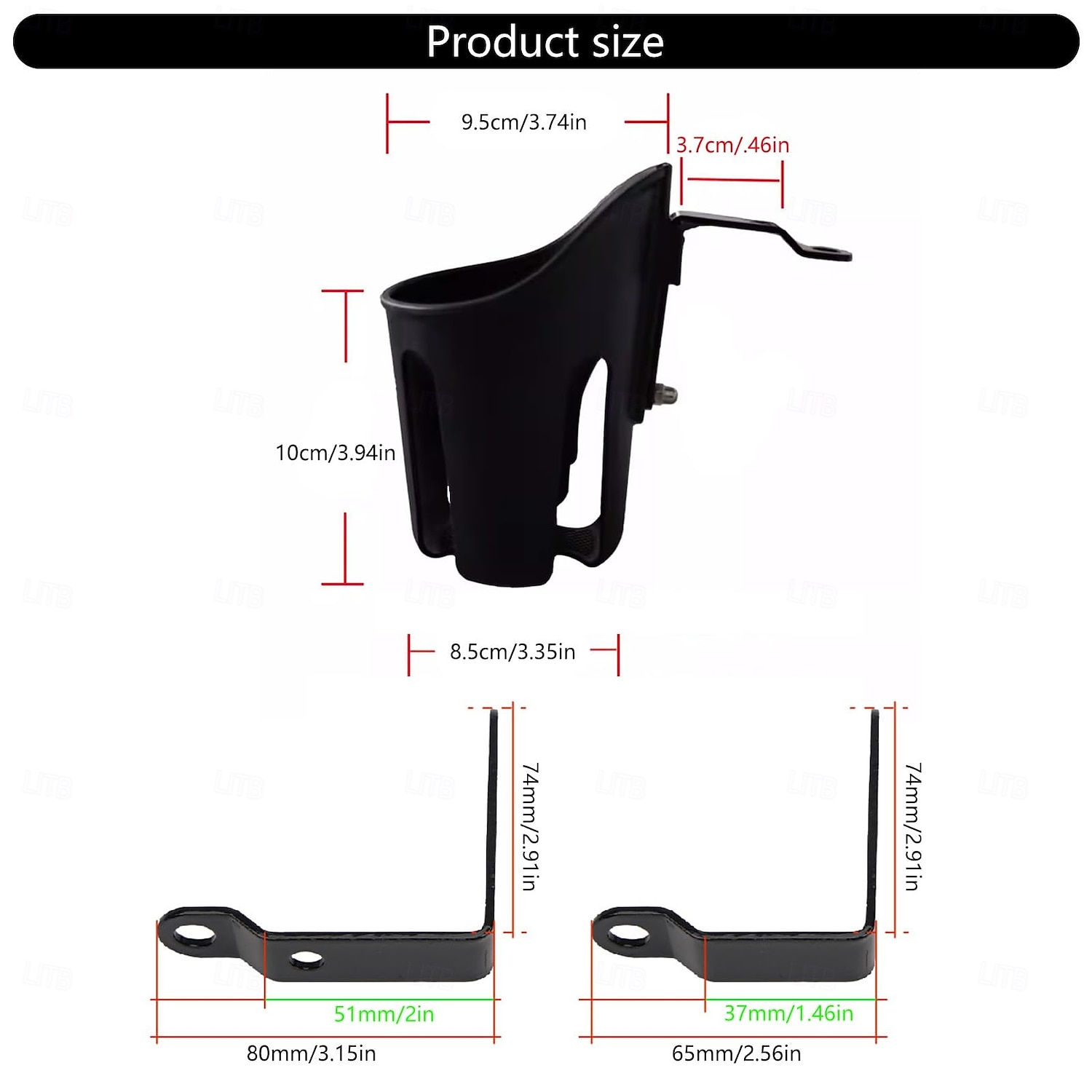 Universal Motorcycle Water Bottle Holder, Handlebar Cup Holder for Bike Scooter ATV, Sturdy Drink Cage Motorcycle Accessories, Simple Mount Design, Black 2026 - $16.99 –P2