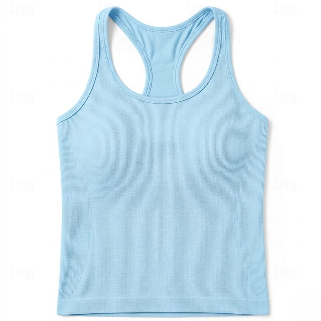 Women's Athletic Tank Knit Top Tunic Stylish Hot Casual Sleeveless Spaghetti Straps Regular Tops Gym Sports Going out Blue Eggplant Purple Black White Yellow Summer Spring 2026 - $25.99 –P14