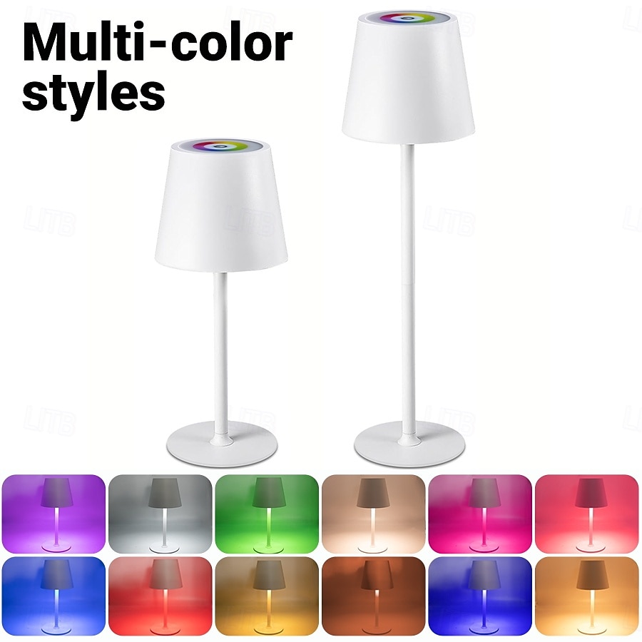 LED Reading Desk Lamp New Modern French Style Eye-Friendly  Rechargeable, RGB, Long Battery Life, Home Use, Living Room & Bedroom, Touch Dimming & Color Adjustment, Ambient Light Decorative Accent, 2026 - $23.99 –P11