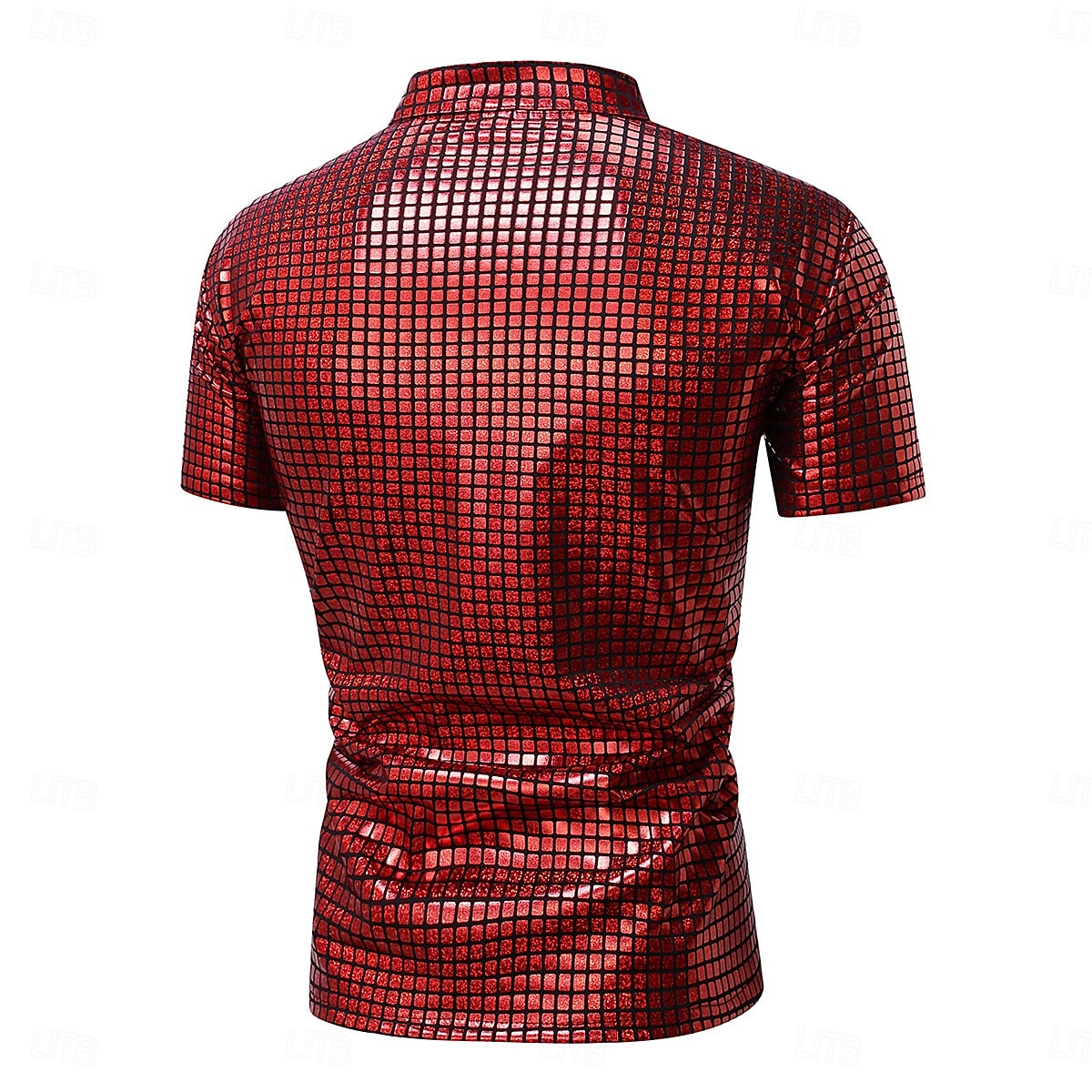 Retro / vintage Discotecă Anii 1980 Tricou Tricou POLO Mâneci scurte Disc Metalic strălucitor Metalic cadrilat Costume de fancy Bărbați Carnaval Petrecere Măr Adulți Cămașă Primavara vara 2026 - $31.99 –P2