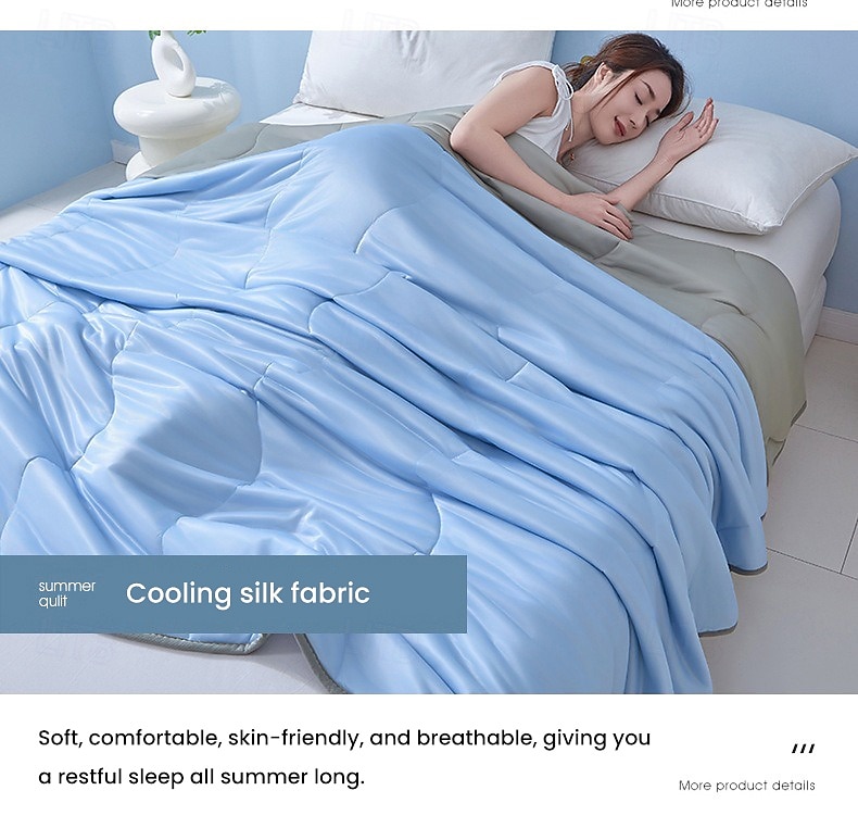 Trapunta rinfrescante estiva, coperta leggera e traspirante, morbida coperta in seta ghiaccio per camera da letto, biancheria da letto per la casa del 2026 a $25.99 –P9