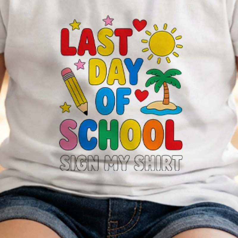 100 % bomull Barn Jente Hvit Grafisk Kokosnøttre Bokstaver T skjorte T-skjorte Crew-hals Kortermet Feriereise Sport & Utendørs Hverdag Ferie Mote Fritid Printer Sommer 2026 - $15.99 –P3