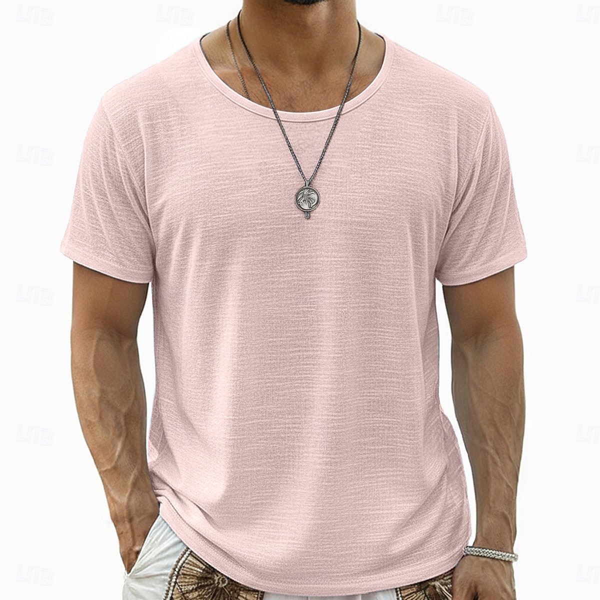 Bărbați Tee Top Tricou din in Manșon scurt În V Vară Culoare solidă Simplu Modă Designer De Bază De Bază Moale Casual Vacanță Stradă Albastru Deschis Alb Negru Top tricou pentru bărbați 2026 - $20.99 –P12