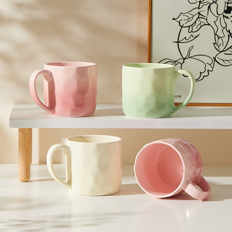 1 st högestetisk keramisk mugg, elegant vattenkopp för hushållet, parets frukostkaffekopp, kontorsmugg, perfekt för dagligt bruk 2026 - $13.49 –P4