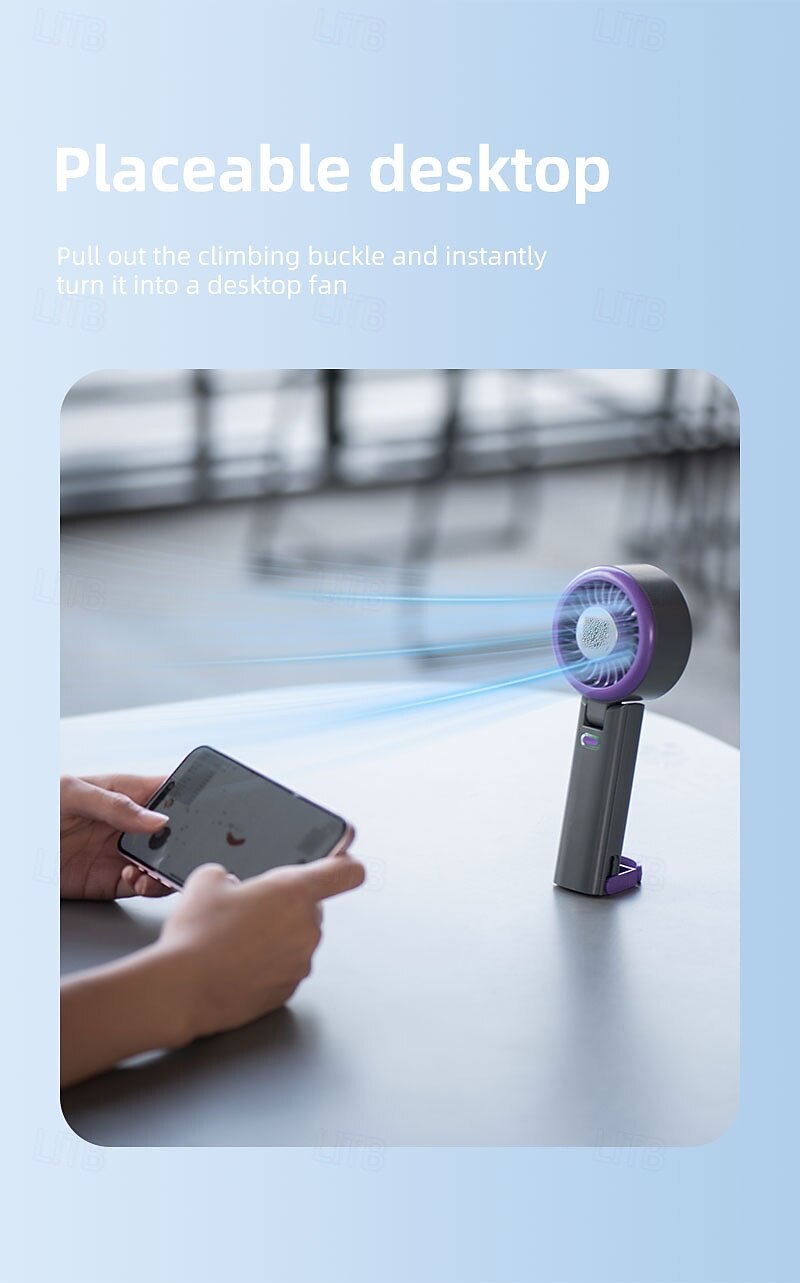 Ventilateur portable avec compresse froide, mini-ventilateur 3 en 1 rechargeable par USB, utilisable à la main, sur pied ou à suspendre, idéal pour les voyages et le maquillage. de 2026 ? $27.99 –P7
