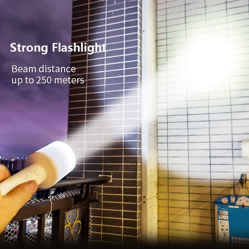 Lanternă compatibilă, reîncărcabilă cu LED, încărcare USB-C, lumină în 7 culori, rezistentă la apă IP55, lanternă compactă utilizată pe scară largă în camping, drumeții, situații de urgență 2026 - $24.99 –P4