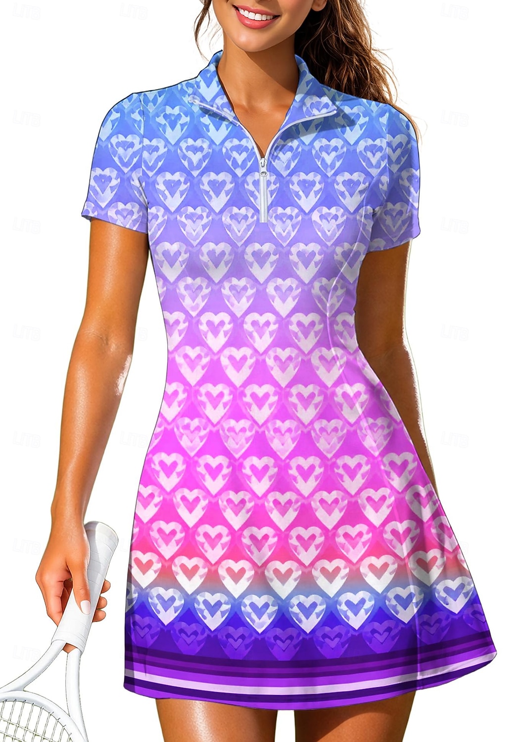 Γυναικεία Καρδιά Γεωμετρικό Βαθμίδα Καρό Φόρεμα τένις Αθλητικό φόρεμα Κοντομάνικο Στάμπα Αναπνέει Τέννις Γκολφ Μπάντμιντον Γιακάς Περιλαίμιο Polo Φορέματα Ανοικτό Κίτρινο Πράσινο Ανοικτό Κόκκινο 2026 - $27.99 –P5