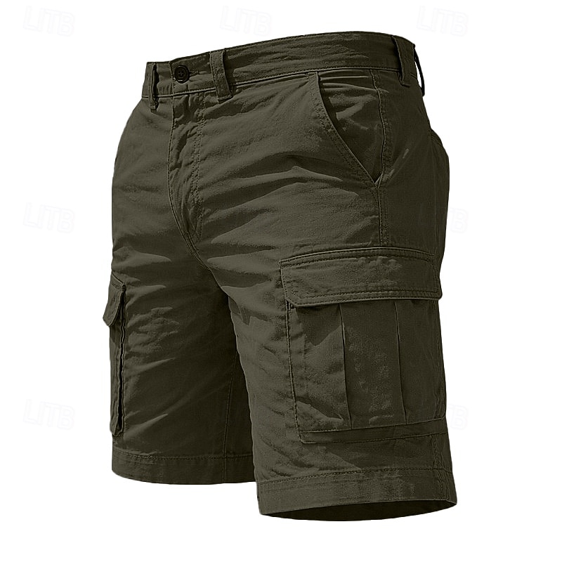 Per uomo Carico tattico Pantaloncini cargo Shorts Pantaloncini casual Tasca Semplice Sopra il ginocchio Casuale All'aperto Abbigliamento casual alla moda Moda Streetwear Cáqui Escuro Nero Inelastico del 2026 a $29.99 –P8
