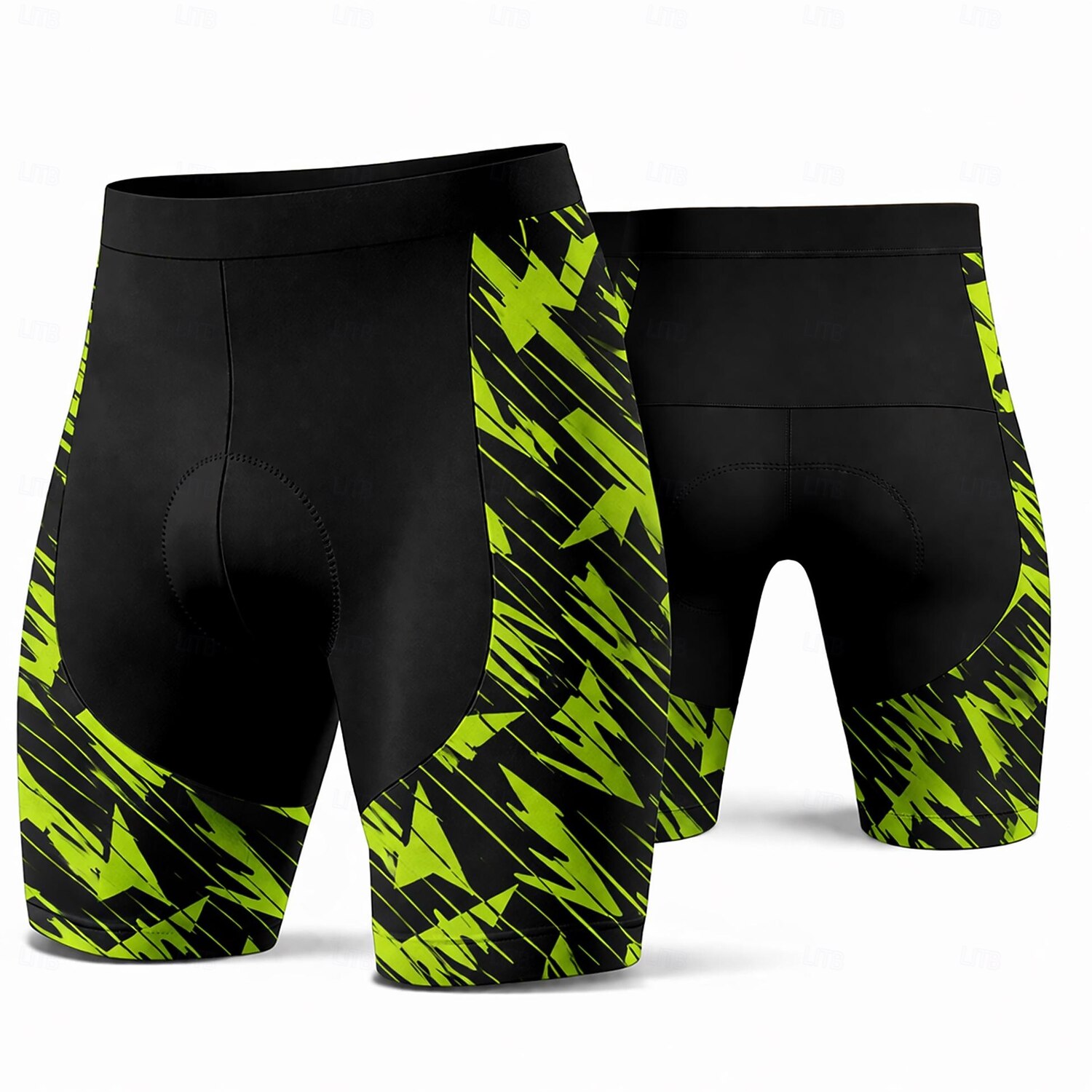 Men's Geometric Cycling Road Shorts Bike Shorts Cycling Padded Shorts Bike Shorts Bottoms Slim Fit Sports 3D Pad Quick Dry Sweat wicking Breathable Green+Black Clothing Apparel Bike Wear 2026 - $27.99 –P1