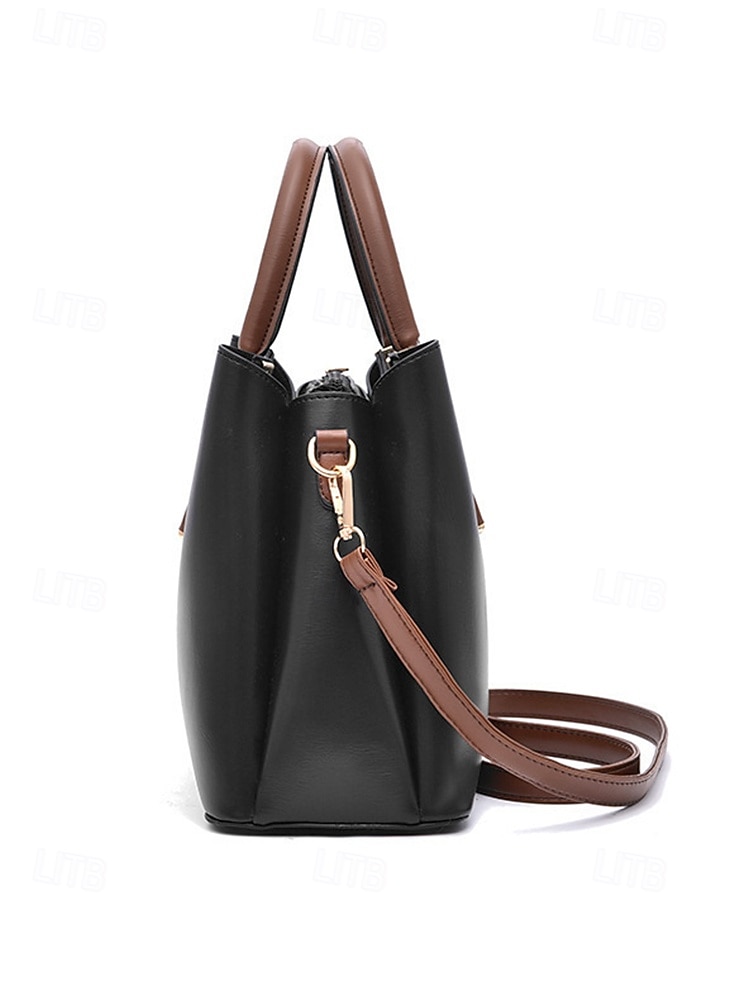 Bolso de mano elegante para mujer, de piel sintética, disponible en varios colores, con correa ajustable para el hombro, ideal para el uso diario, para ir al trabajo, para viajar y para reuniones 2026 - $29.99 –P9