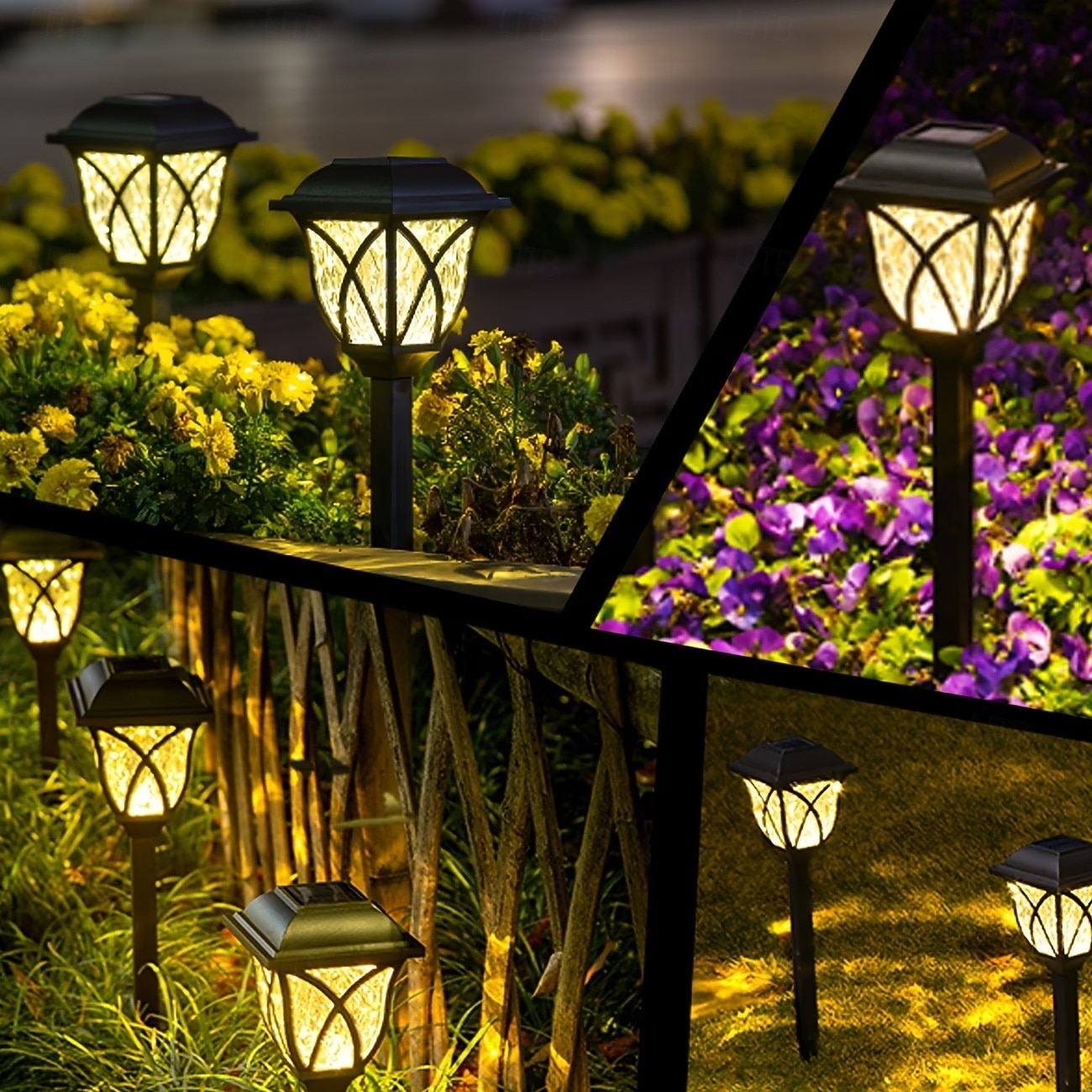 Confezione da 6 luci solari impermeabili da esterno con paletto, illuminazione decorativa a LED per giardino, cortile, prato, vialetto e aiuole: perfette per matrimoni, festività, feste, eventi del 2026 a $23.99 –P5