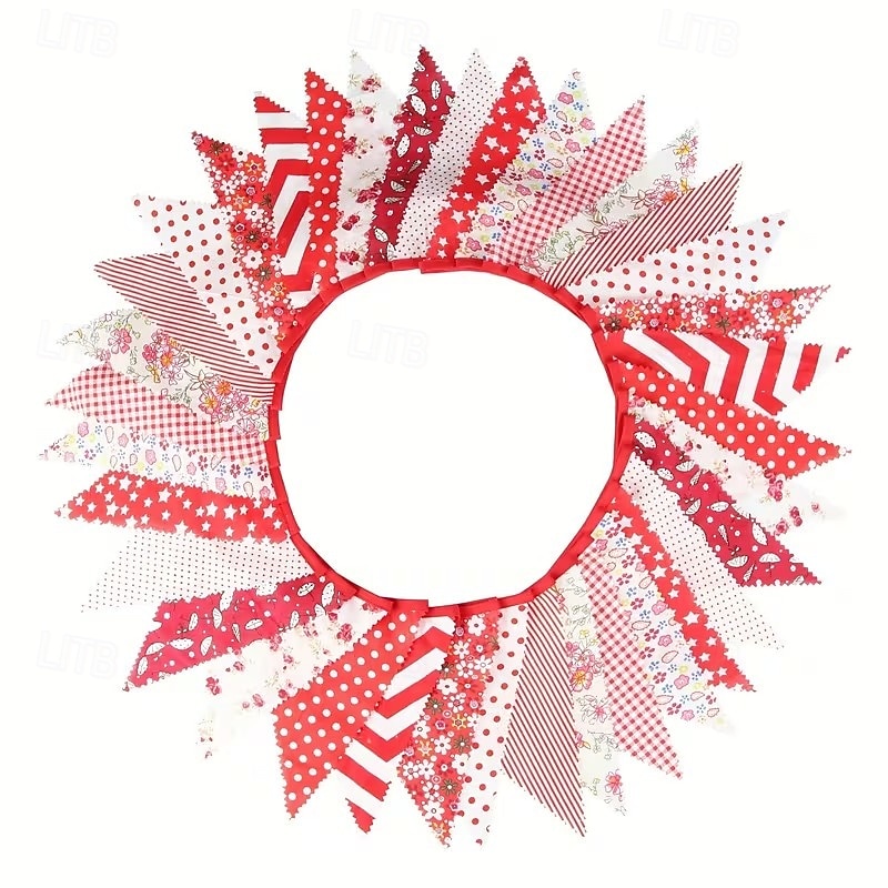 Bandeirinhas de tecido floral estilo campestre de 10m/393,7 polegadas, bandeirinhas de cordão para pendurar em ambientes internos e externos, bandeirinhas de puxar com estampa floral vintage para de 2026 por $24.99 –P8