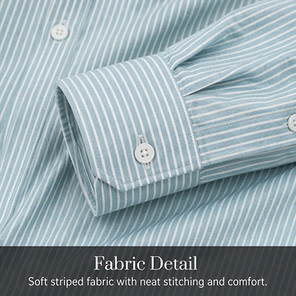 Men's Dress Shirt Linen Blend Business Shirt Light Green 2026 - $53.99 –P3