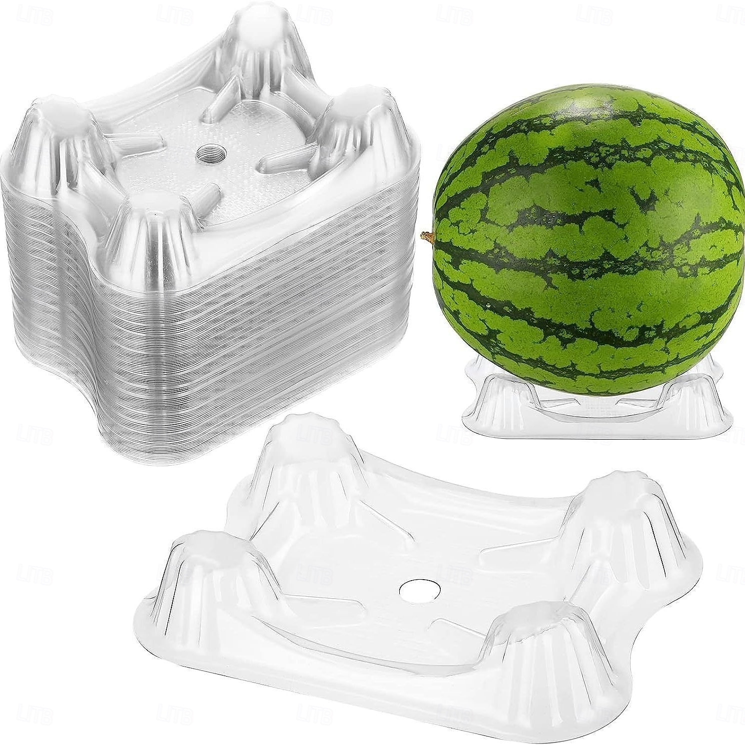Melon Rack 50Pcs Plastic Melon Cradle, Clear Watermelon Support Stand, Melon ...