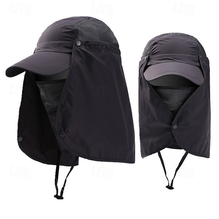 2-in-1 UV Protection Sun Hat for Men & Women, Outdoor Summer Hat with Removable Face Shield for Fishing, Hiking & Camping, Lightweight, Breathable, Quick-Dry Sun Hat for Full Face & Neck Protection 2026 - $18.99 –P8