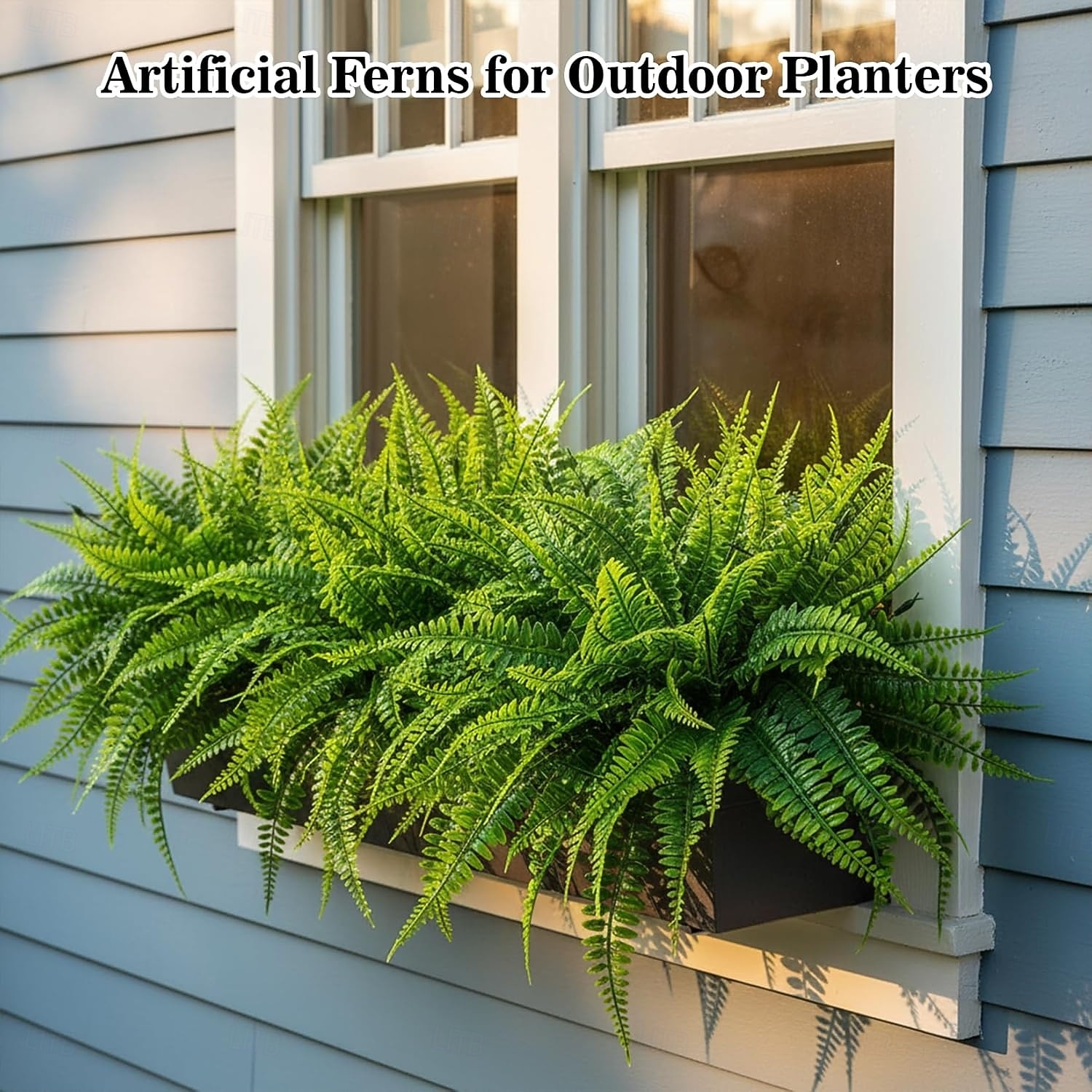 ١٠ قطع من السرخس الصناعي - سرخس صناعي للزراعة الخارجية - سرخس صناعي لتزيين أحواض الزهور الخارجية الكبيرة - نباتات صناعية من نوع سرخس بوسطن لتزيين الشرفة 2026 - $13.99 –P5