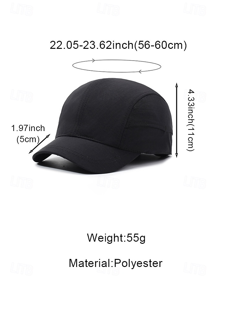 Men's Quick-Dry Lightweight Polyester Cap, Adjustable Fit, Short Brim Design, Multiple Colors, Stylish Outdoor Hat for Beach Vacations, Daily Casual Wear and Outdoor Sports 2026 - $11.99 –P13
