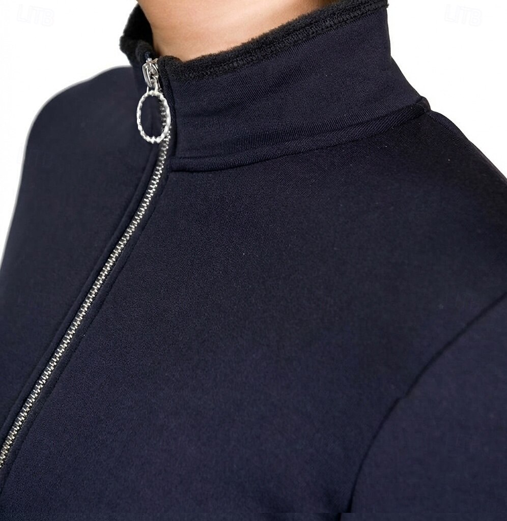 Fleecejacke fürs Eiskunstlaufen Damen Mädchen Eislaufen Jacke Shirt Schwarz Daumenloch elastisch Ausbildung Wettbewerb Eiskunstlaufkleidung warm Langarm Eislaufen Eiskundstlauf 2026 - $67.99 –P4