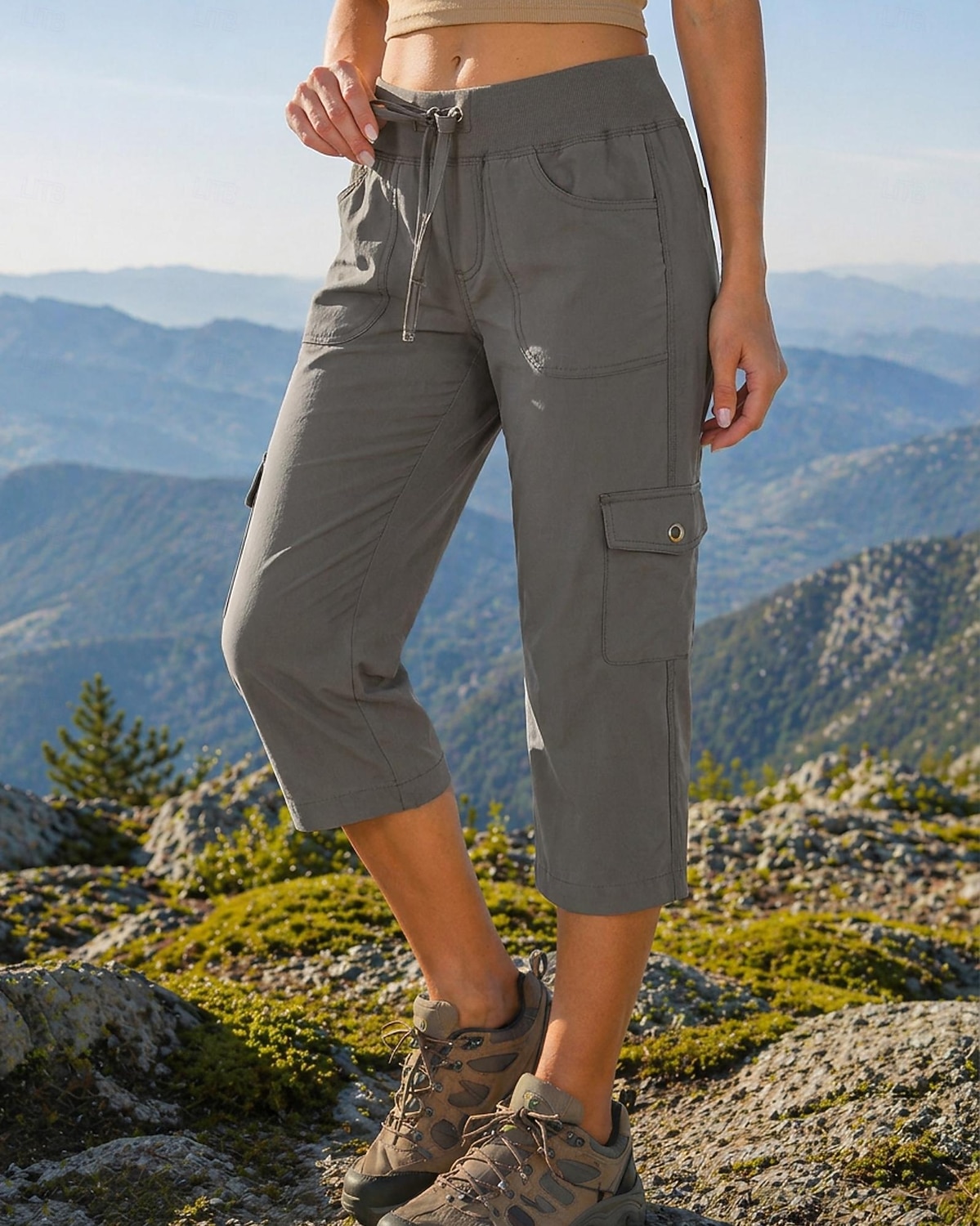 Women's Outdoor Pants Cargo Pants Hiking Pants Trousers Summer Spring Autumn / Fall Outdoor Regular Fit Waterproof Quick Dry Breathable Pants / Trousers Drawstring Drawstring Pocket Elastic Waist 2026 - $26.99 –P10