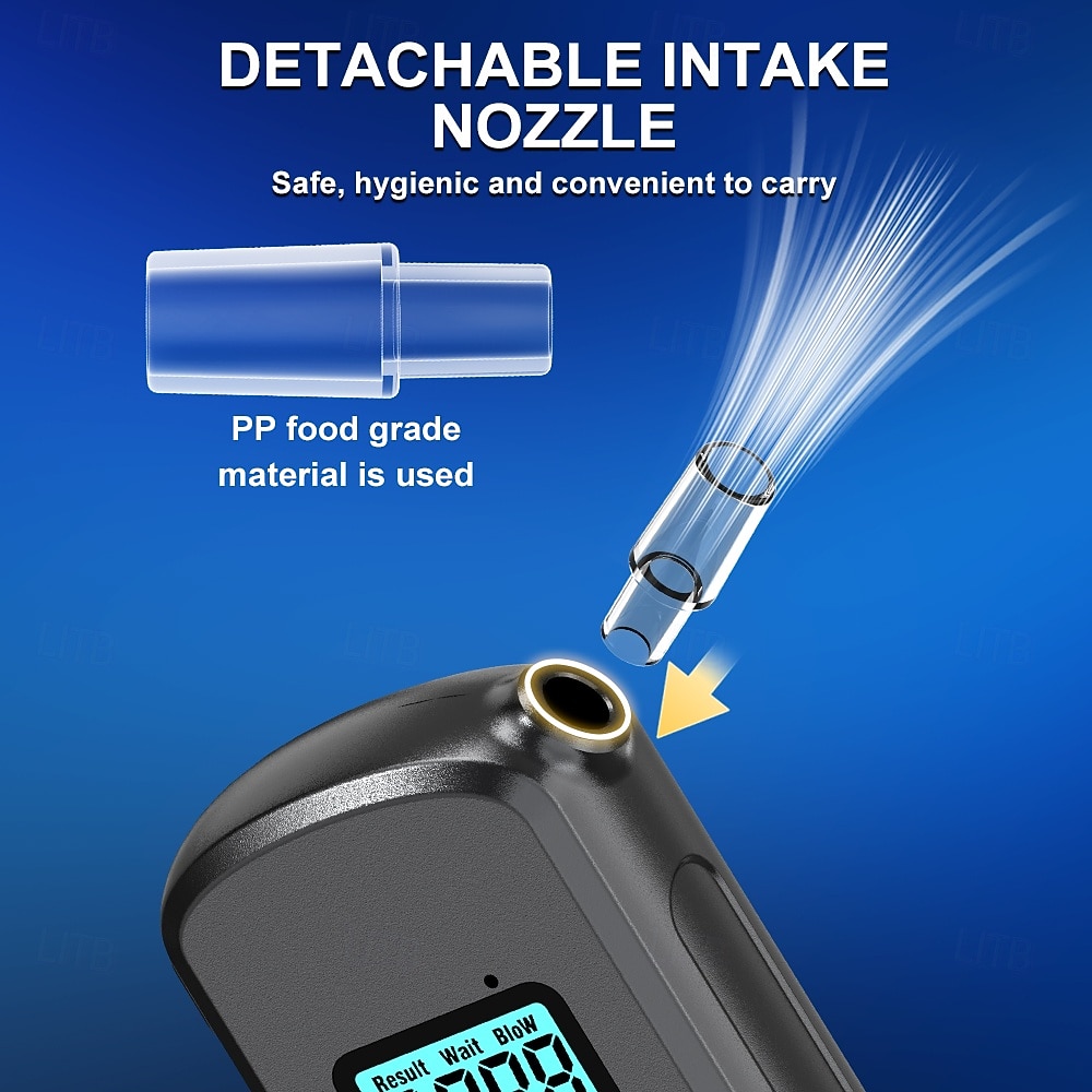 Portable Professional Digital Breathalyzer, High Precision Alcohol Tester for Personal Use, Accurate BAC Results with LCD Display, 3 Units %BAC g/L mg/L (Battery Not Included) 2026 - $29.99 –P2