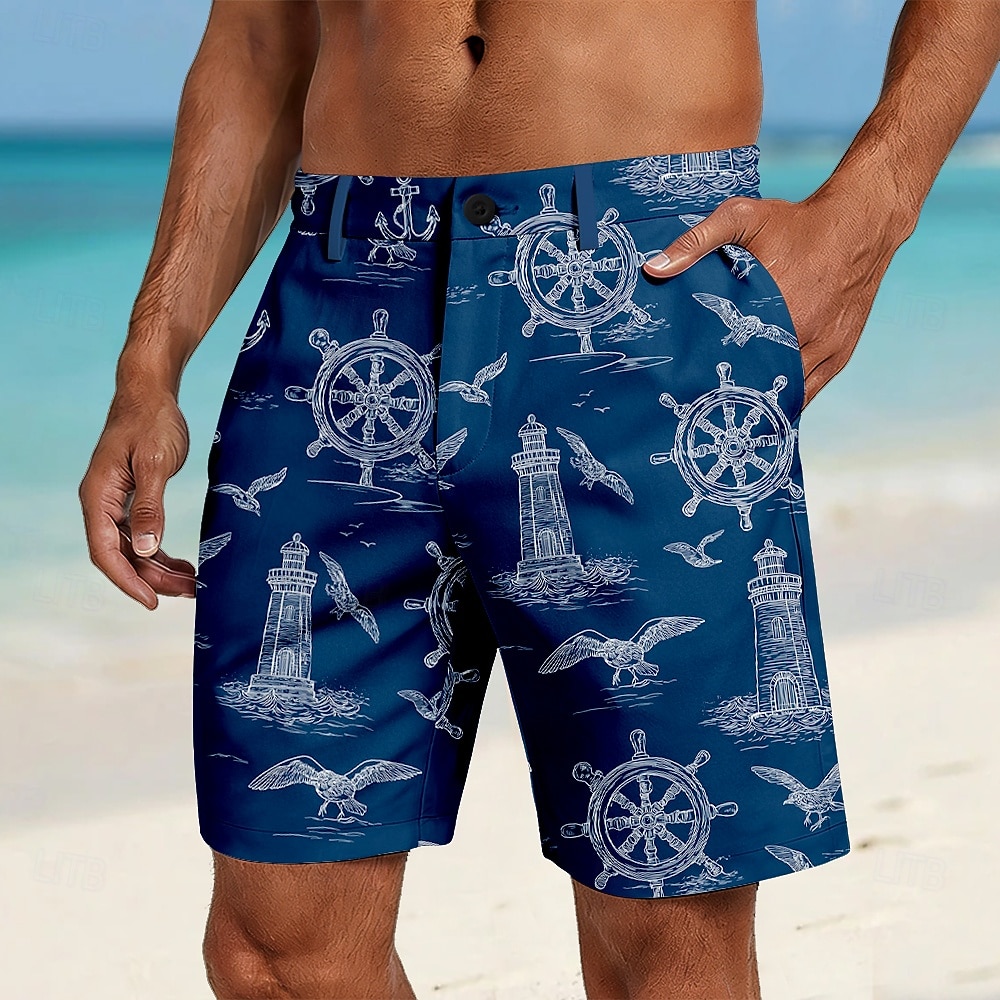 Per uomo Medusa Tartarughe Creature marine Bermuda Pantaloncini casual Pantaloncini da golf Misura del girovita medio Hawaiano Lavoro Spiaggia Sport all'Aperto Pantaloncini a vita piatta con 4 tasche del 2026 a $25.99 –P3