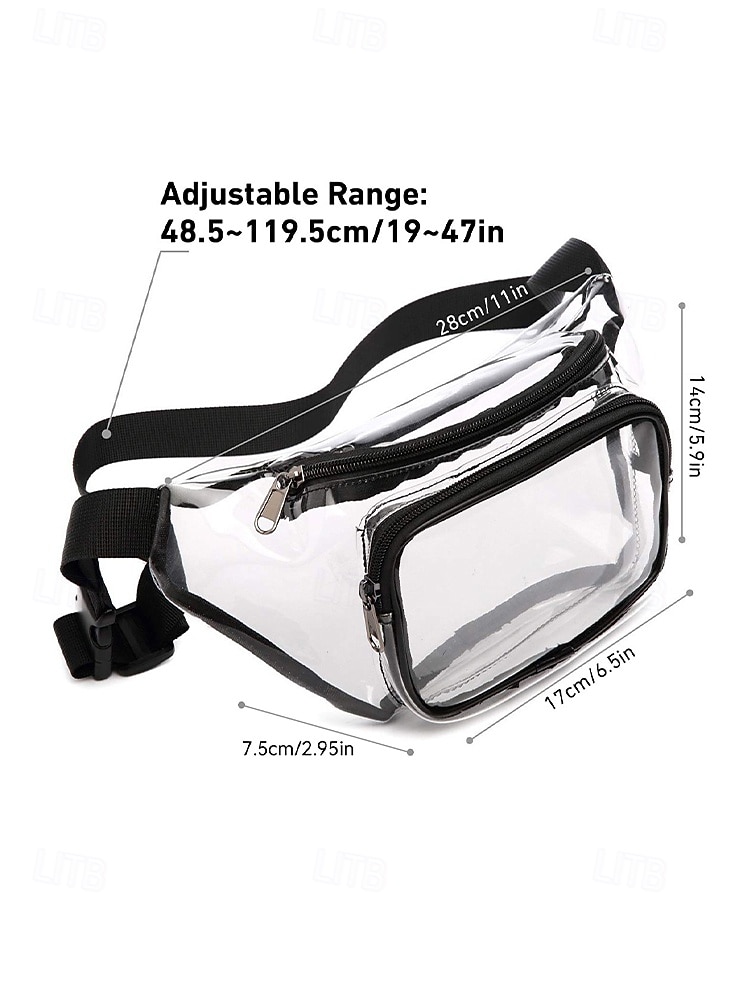 Women's Clear PVC Crossbody and Waist Bag, Multi-Color Transparent Bag with Adjustable Strap and Multiple Wearing Styles, Large Capacity Stylish Bag for Beach Vacation and Casual Daily Use 2026 - $11.99 –P12