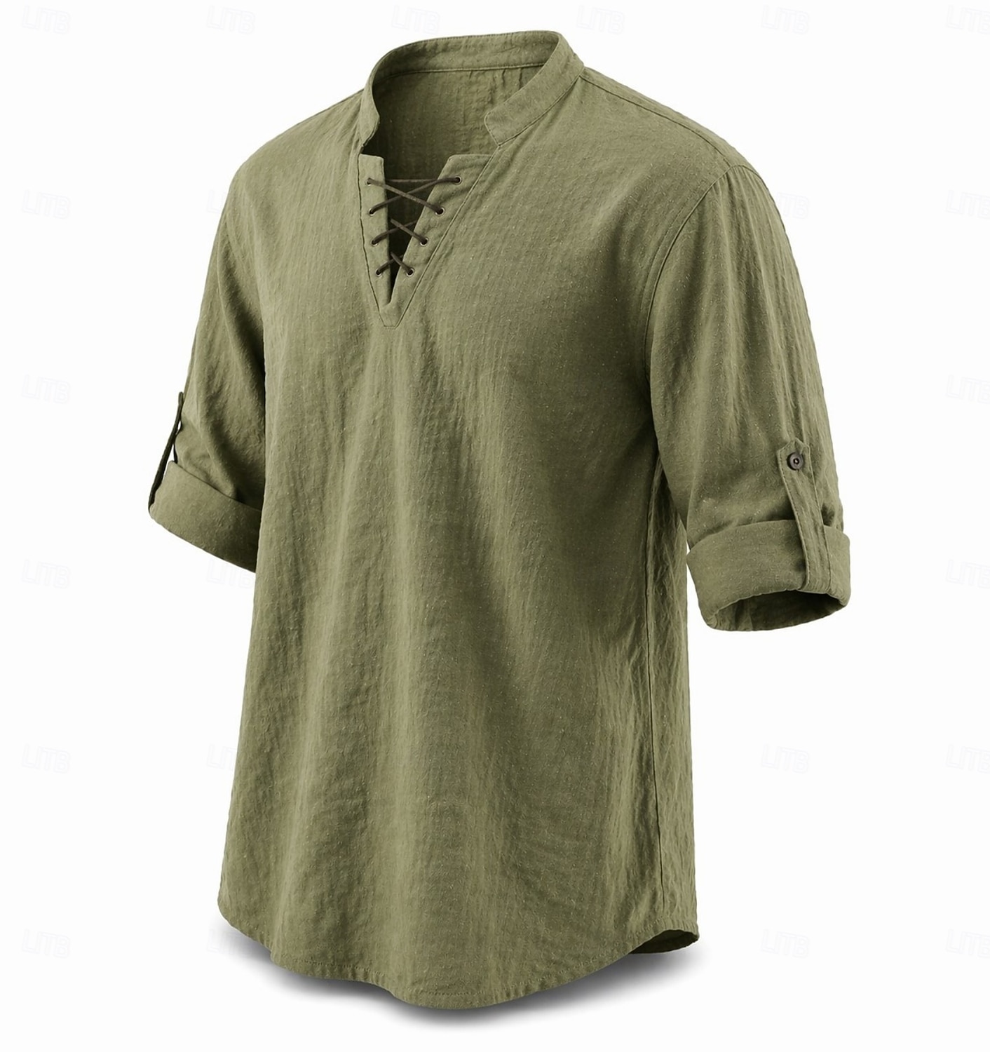 Médiéval Renaissance Chemise Pirate Viking Mélanger avec du coton et du lin Déguisement Homme Viking Pirate Halloween Carnaval Performance LARP Foire de la Renaissance Adulte Chemise Printemps & Été de 2026 ? $31.99 –P4