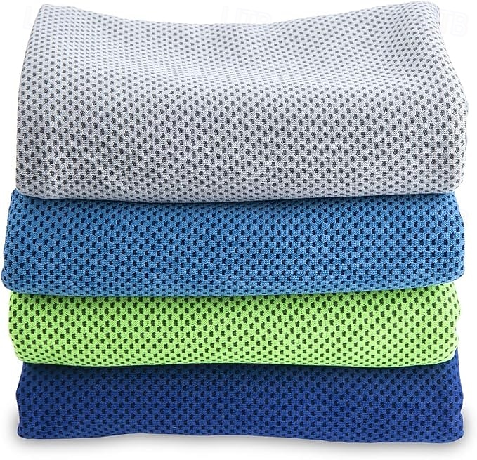 4 Packs Cooling Towel (31.5"x 12"), Ice Towel, Microfiber, Soft Breathable Chilly Towel Stay Cool for Yoga, Sport, Gym, Workout, Camping, Fitness, Running, Workout & More Activities (Multicolor) 2026 - $21.99 –P5