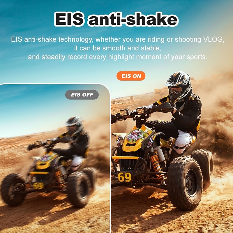 5K Action Camera with Dual Touch Screen, 30FPS Ultra HD WiFi Waterproof Sports Camera, Underwater Vlog Cam with Remote Control, EIS Anti-Shake Helmet Camera for Diving, Skiing, Cycling, Travel 2026 - $114.99 –P2