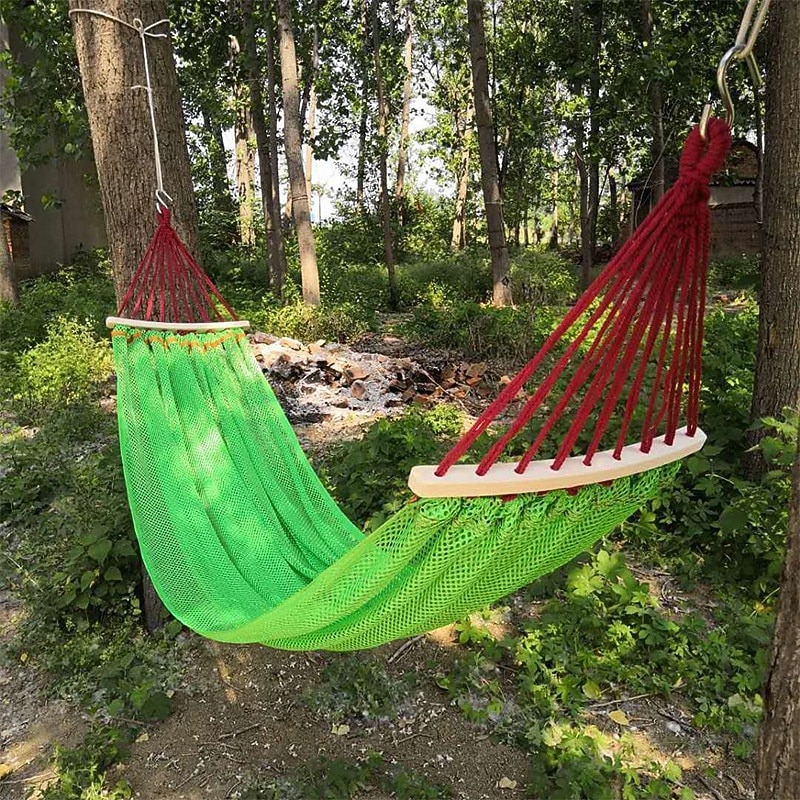 Hangmat voor buiten met ijsnet en gebogen stang, anti-kantelontwerp voor veilige en comfortabele ontspanning, perfect voor kamperen, reizen, loungen in de achtertuin en buitenavonturen, duurzaam en 2026 - $17.99 –P1