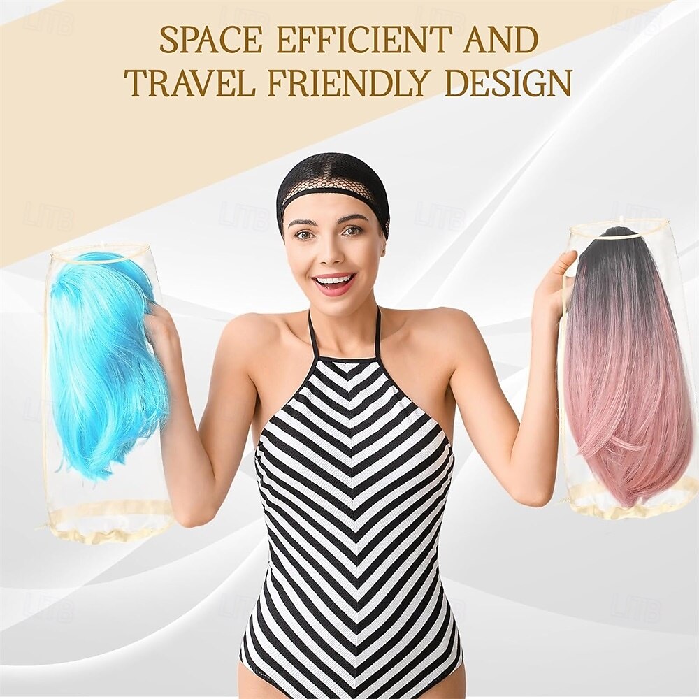 6 Pcs Wig Storage Bags Adjustable Wig Bag with Drawstring Portable Travel Organizer for keep from Dirt Dust 2026 - $23.99 –P2