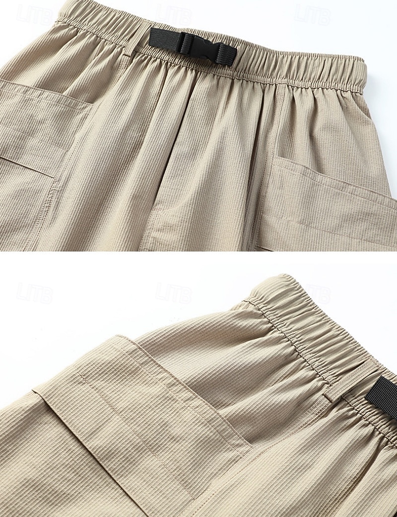 Hombre Pantalón Corto Cargo Pantalón corto Pantalones cortos casuales Pantalón corto deportivo Bolsillo Cintura elástica Puro Plano Comodidad Secado rápido Longitud de la rodilla Exterior Gimnasia 2026 - $26.99 –P10