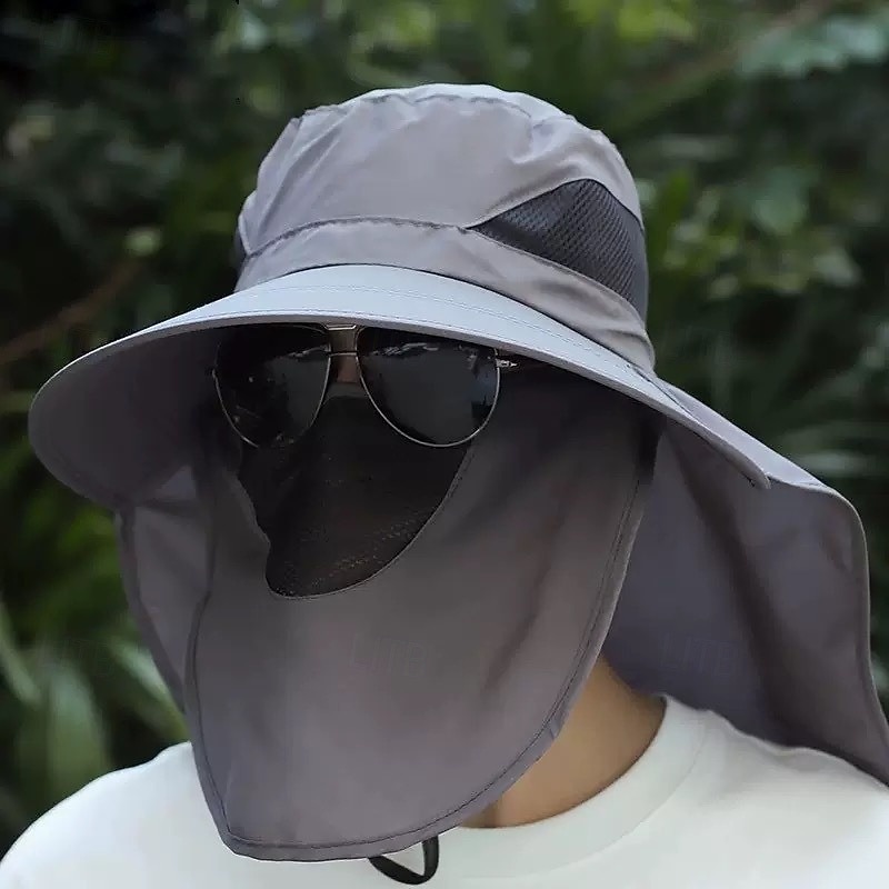 Men's Sun Hat with Large Neck and Face Flap, Summer Outdoor UV Protection Hat, Camouflage Hiking, Tea Picking, Fishing, Breathable Sunshade Cap 2026 - $9.99 –P2