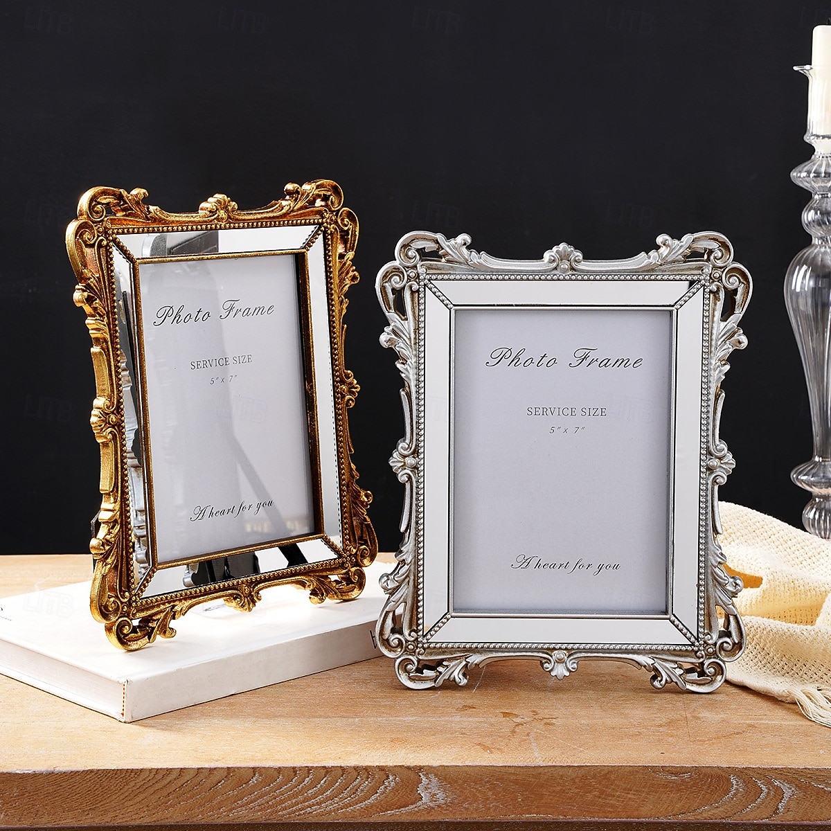 1PC, Featuring Rococo Baroque Three-dimensional Relief Carving Technique. This Decorative Photo Frame for Home And Wedding Wse Is Suitable for Both Tabletop Display And wall Hanging 2026 - $23.99 –P11