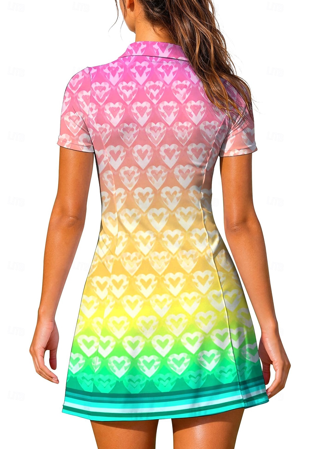 Γυναικεία Καρδιά Γεωμετρικό Βαθμίδα Καρό Φόρεμα τένις Αθλητικό φόρεμα Κοντομάνικο Στάμπα Αναπνέει Τέννις Γκολφ Μπάντμιντον Γιακάς Περιλαίμιο Polo Φορέματα Ανοικτό Κίτρινο Πράσινο Ανοικτό Κόκκινο 2026 - $27.99 –P3