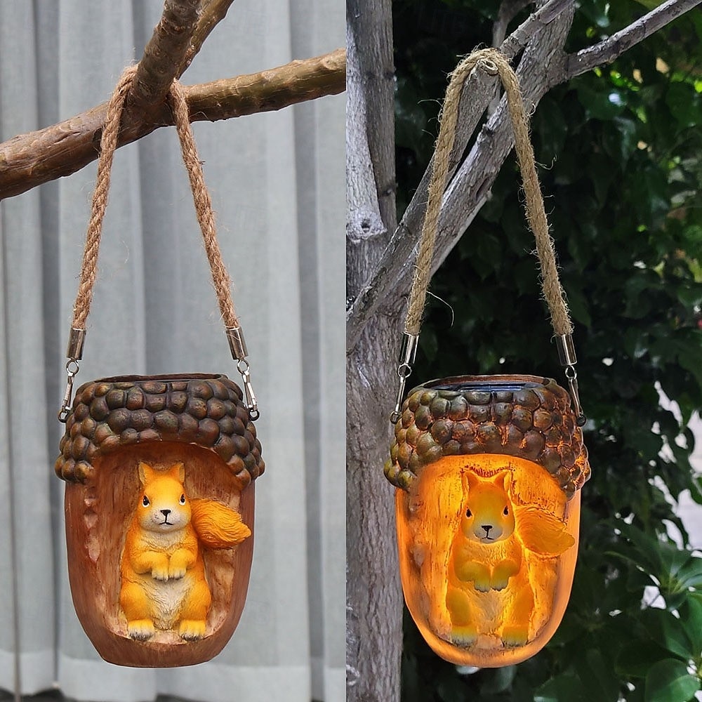 Outdoor Solar Waterproof Resin Animal Tree Stump Hanging Lanterns – Owl, Fox, Squirrel, Tree Hole, Santa Claus Decorative LED Lights for Garden, Yard, Lawn, Pathway, Patio – Ambient Landscape Lighting 2026 - $25.99 –P11
