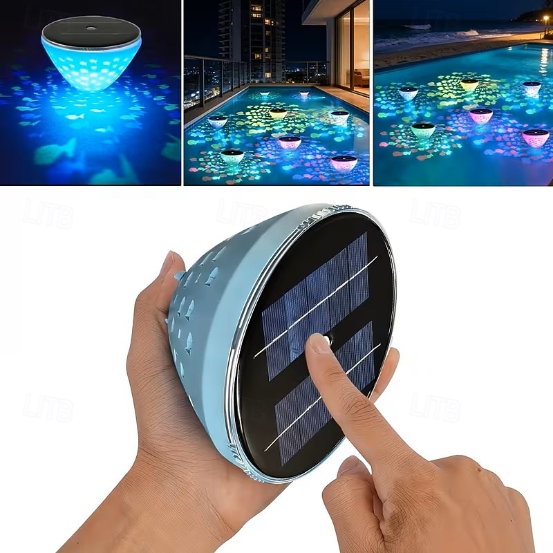 1/2 Stück Solar-Schwimmleuchte für Pools, 5 Beleuchtungsmodi, IP65 wasserdicht, schwimmende Leuchten für Teiche, Thermalquellen, Aquarien, Pools, Garten, hängende Bäume, Partys, Projektions- und 2026 - $26.99 –P7