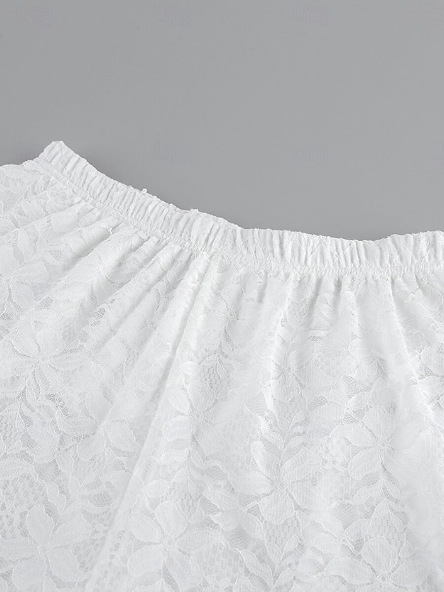 Dame Todelt sett Camis Buksesett Ermeløs Med stropper عادي Blonde Mote Gatemote Avslappet Daglig utendørs Hvit Sommer Normal 2026 - $52.99 –P6