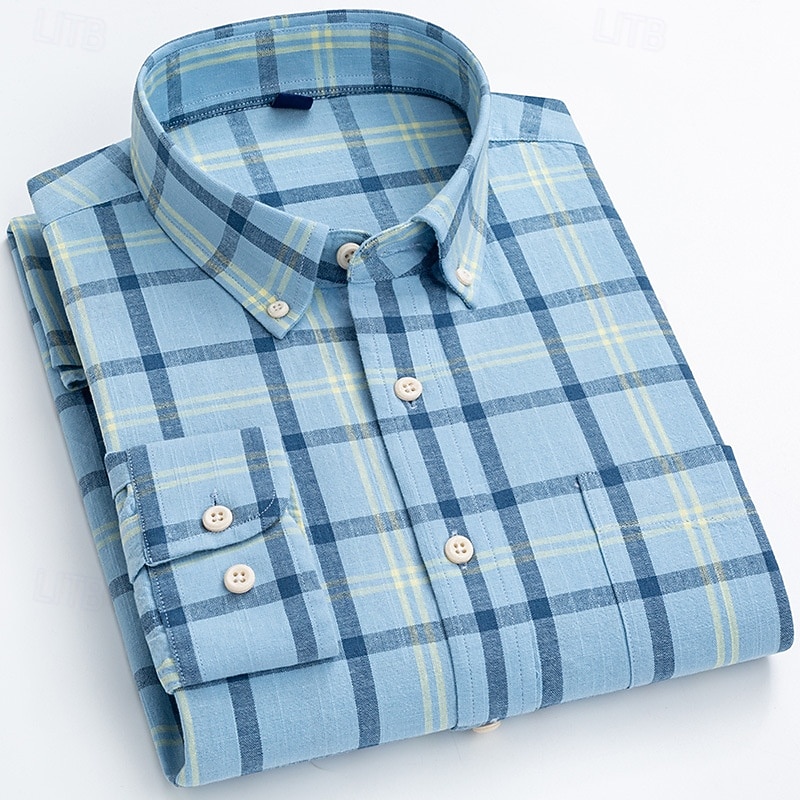 Per uomo Camicia Camicia di lino Camicia elegante Camicia button-down Blocco di colori Quotidiano Affari Blu Blu chiaro Bianco Rosso Manica Lunga Collo ripiegato Tutte le stagioni Abbigliamento del 2026 a $37.99 –P12