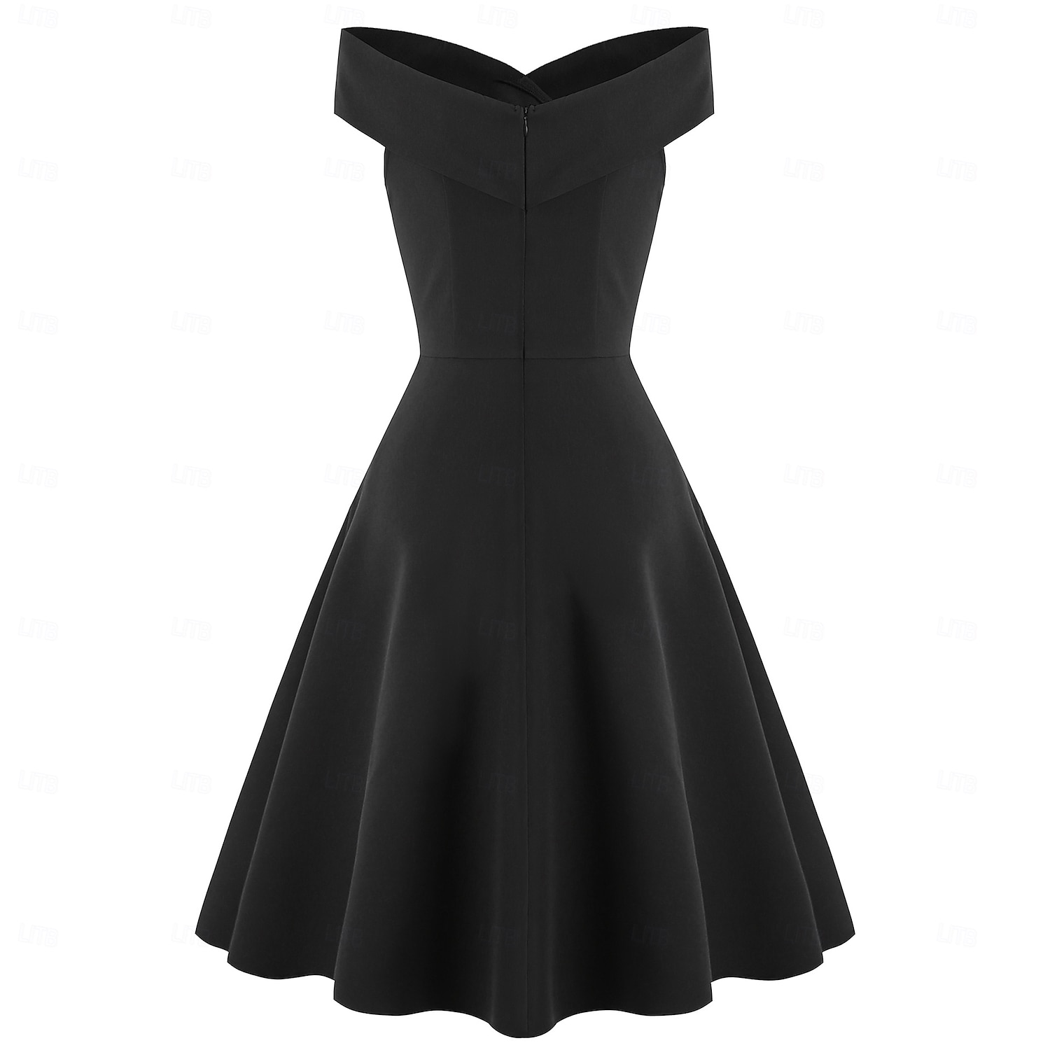1950 Retro / vintage Miezul zilei Rochii Rochie leagăn Rochie Flare Fără mâneci De pe umăr Culoare solidă Mulată Costume de fancy Pentru femei Mascaradă Petrecere cu cocktail Petrecere ceai Adulți 2026 - $42.99 –P13