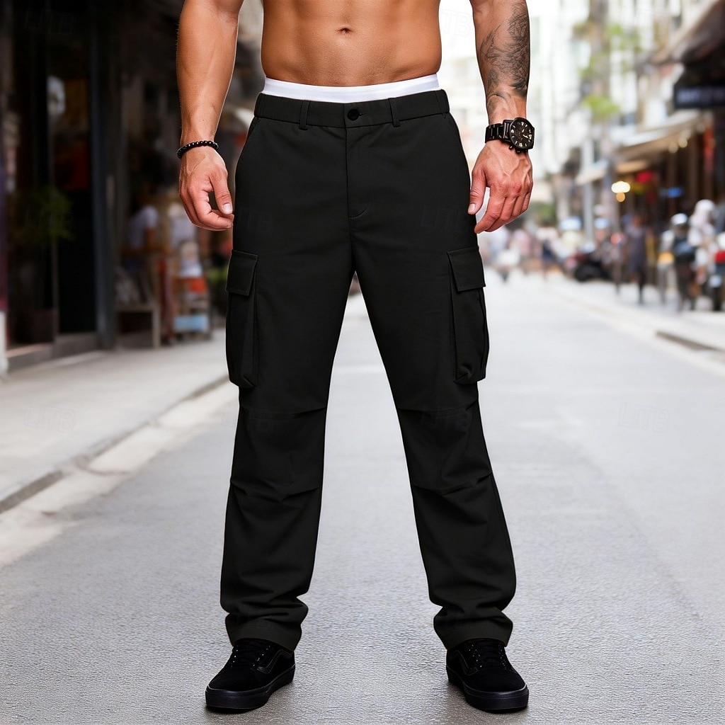 Homme Pantalons Cargo Pantalons Pantalon tactique Pantalons de Travail Pantalon de randonnée Taille Élastique Multi-poches Poche à Rabat Uni Confort Portable Occasionnel Quotidien Extérieur Vacances de 2026 ? $29.99 –P11