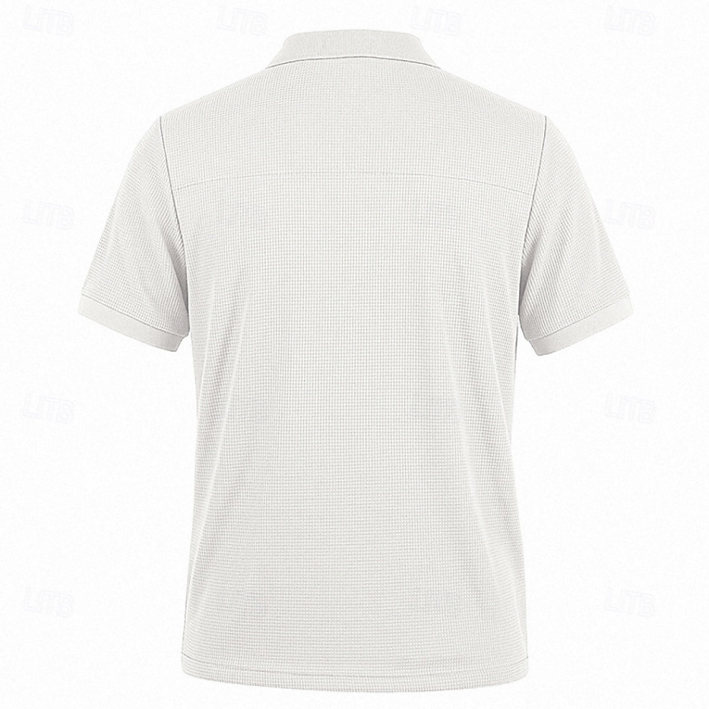 Per uomo Magliette Polo a Nido d'Ape Polo Casuale Streetwear Bavero Manica Corta Essenziale Moderno Semplice Tasca Leggero Estate Primavera Vestibilità regolare Nero Bianco Blu marino Verde scuro del 2026 a $21.99 –P8