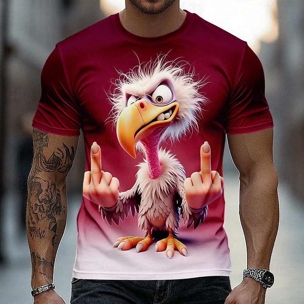 Homens Animal Engraçado Camiseta Manga Curta Camiseta Impressão 3D Gola Redonda Camisa Exagerado Designer Festa Feriado Azul Preto Vermelho Verão Primavera Roupa S M L XL XXL XXXL de 2026 por $18.99 –P4