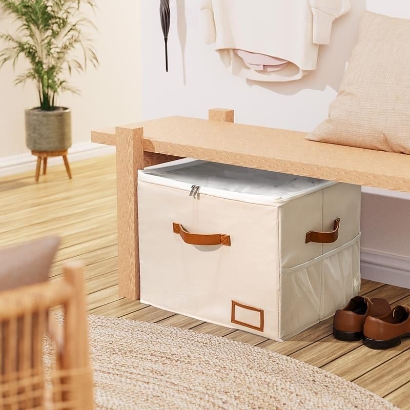 Organizator de pantofi pentru dulap, cutii de depozitare a pantofilor din material textil cu capac transparent - cutii de depozitare a pantofilor pliabile, rezistente la umiditate, secționate, 2026 - $32.99 –P7